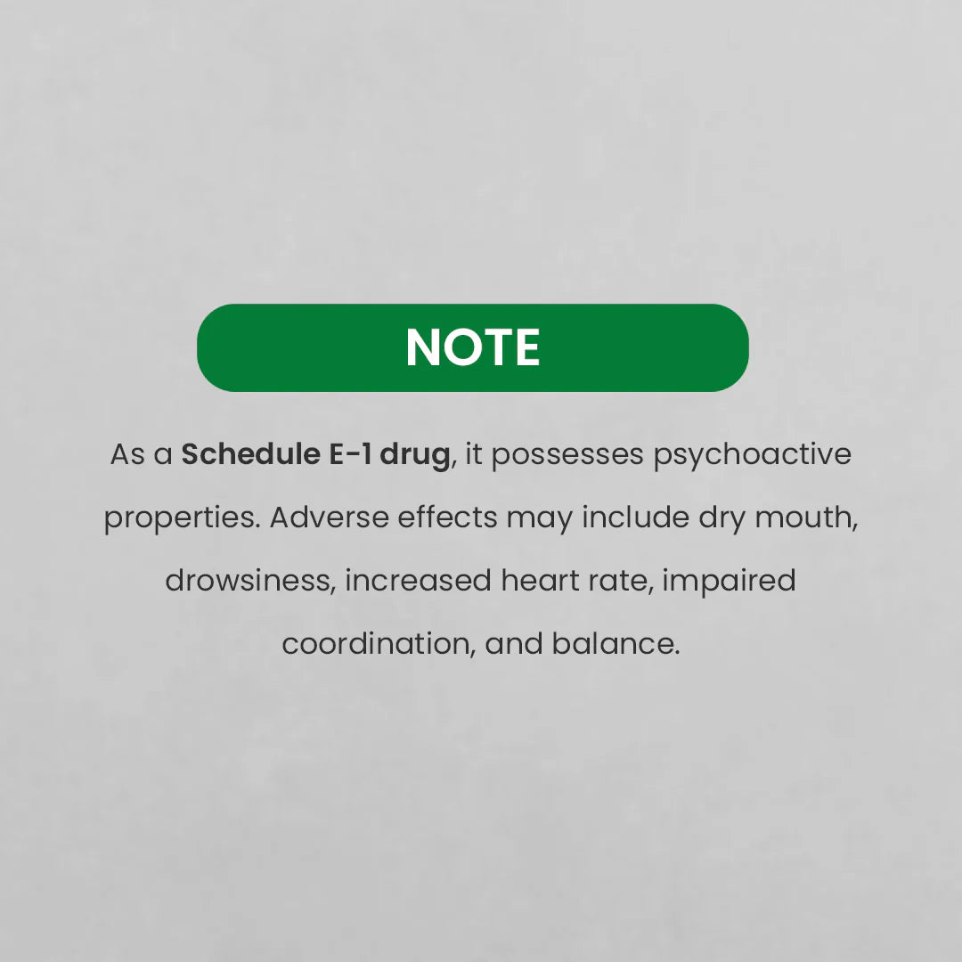 A green banner labeled "NOTE" contains information about a highly restricted drug and its potential side effects.