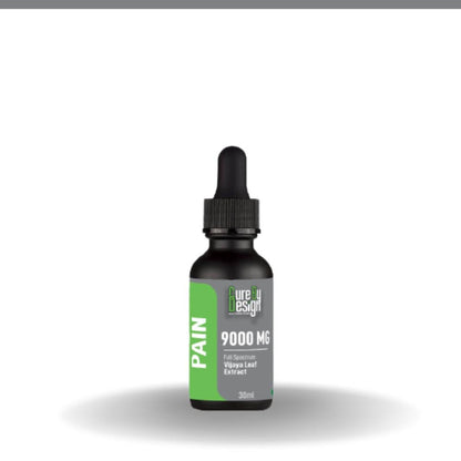 Bottle of full-spectrum planta leaf extract with a dropper on a white background