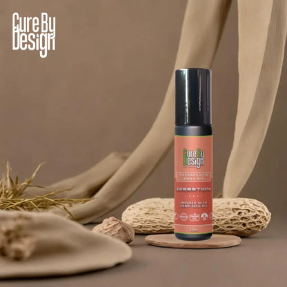 Cure By Design product on a neutral background with natural elements