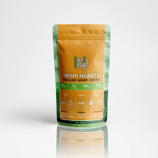 Package of Hemp Hearts on a white background