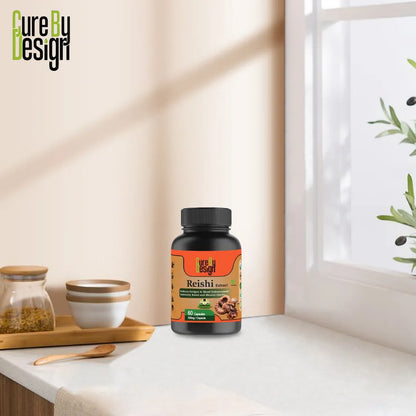Cure By Design: Reishi Mushroom Extract 500mg | 60 Capsules