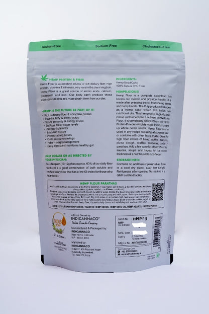Back of a package with text and branding on a white background