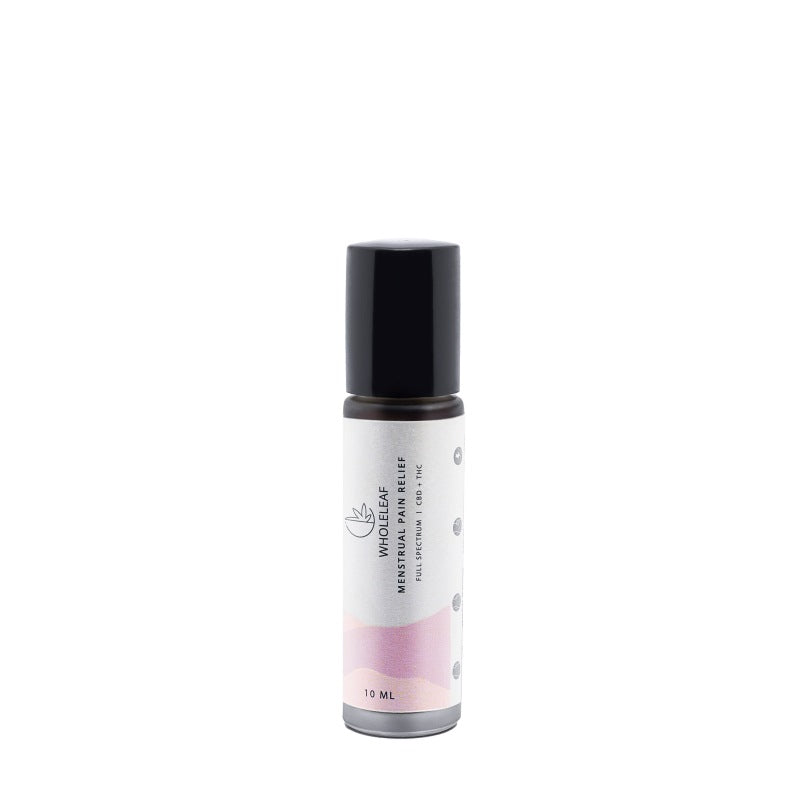 Menstrual product bottle on a white background