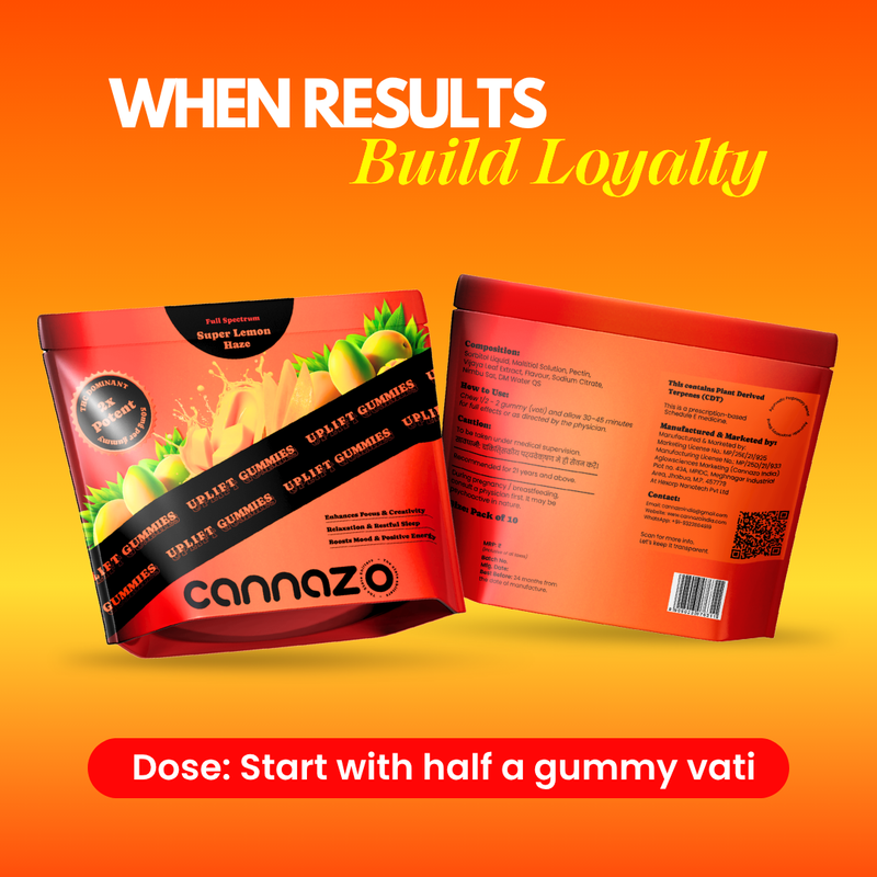 Cannazo: Uplift Gummies - Full spectrum + Terpenes – 500mg